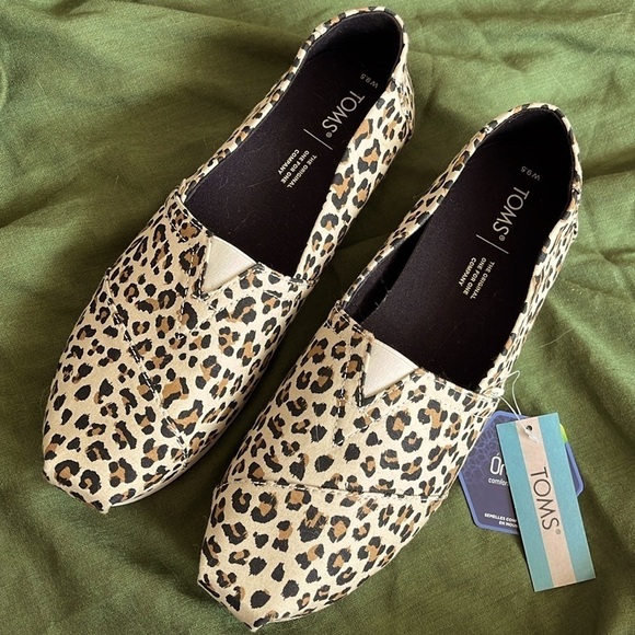 Brand New Toms Alpargata Birch Leopard Print Canvas Slip On Shoes Animal Jungle - Picture 15 of 15